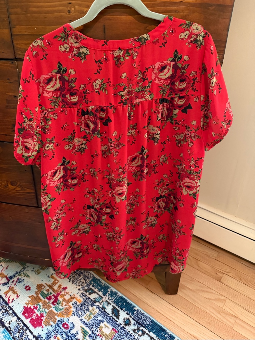 Torrid Size 1 Harper Short Sleeve Floral Blouse - Picture 2 of 2